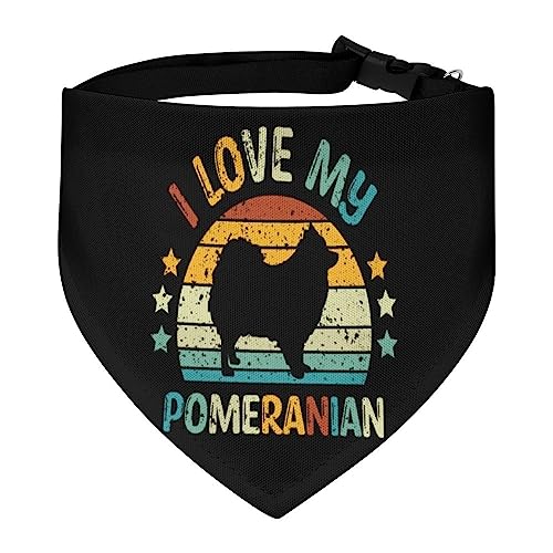 GENERIC Pomeranian Pattern Pet Bandana Collar - Scarf Collar - Art Dog Bandana Minimal Head Cicumference