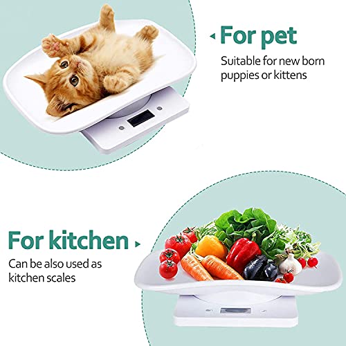  Digital Pet Scale Cat Scale Food Weight Mini Scale LCD Electronic Scales For Measure Small Dog Cat Small Animals Pet Food (Mini Pet Scale)