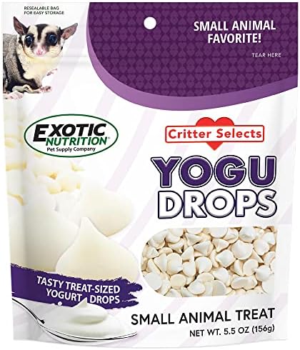  Yogurt Drops (3 Lb.) - All Natural Healthy Yogurt Treat - For Sugar Gliders, Prairie Dogs, Monkeys, Squirrels, Guinea Pigs, Rabbits, Chinchillas, Rats, Marmosets, Degus & Other Small Pets