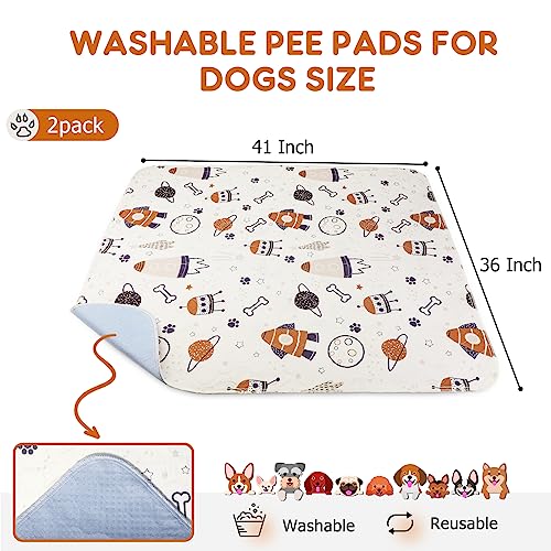  Siwa Mary Puppy Pads, 2-Pack Super Absorbent Pee Pads For Dogs, Non-Slip Washable Dog Pee Pads, Quick Dry Reusable Puppy Pads, Waterproof Dog Mat- Pet Supplies Ideal For Puppy Whelping & Training