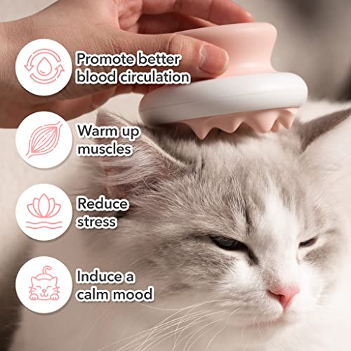  McLovin’s Multifunctional Pet Hair Brush | Soothing Cat Massager Brush | Gentle Dog Grooming Comb | Pet Shampoo Brush With Sharp Soft Silicone Bristles | Easy Mat Remover For Short/Long Hair (Pink)