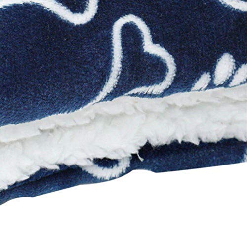  SENERY Bone Fish Deer Design Pattern Pet Blanket Thick Soft Flannel Carpet Cute Cat Dog Puppy Mat