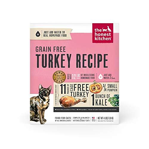  The Honest Kitchen Human Grade Dehydrated Grain Free Turkey Cat Food 4 Lb - Grace