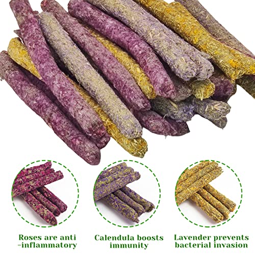  Hamiledyi 72PCS Timothy Hay Sticks Rabbit Chew Toys Mixed Natural Bunny Molar Sticks Guinea Pig Molar Rod Treats For Chinchilla Hamster And Other Small Animals Molars Snack Toys