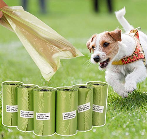  JUNMIN 300 Bags Biodegradable Pet Garbage Bag Dog And Cat Poop Picking Bag (8.6X13.8 Inches) (Color : Black)