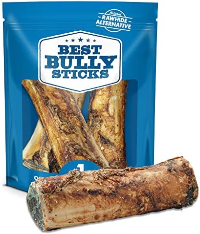  Best Bully Sticks Large Marrow Bones For Dogs - USA Baked And Packaged - Grass-Fed Beef Long-Lasting Big 5-6" Dog Bones - 3 Pack