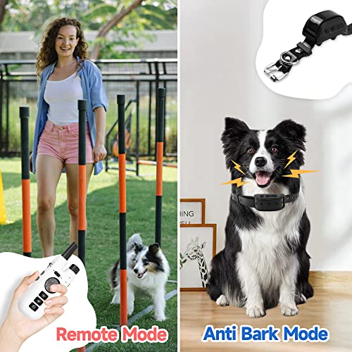  A Fable Remote Training 2-in-1 Bark & Auto Anti-bark Collar, Beep/Vibrate/Shock-3 Training Modes, 2600Ft Dog Training Collar With Adjustable Intensity & Security Lock & Waterproof & Rechargeable