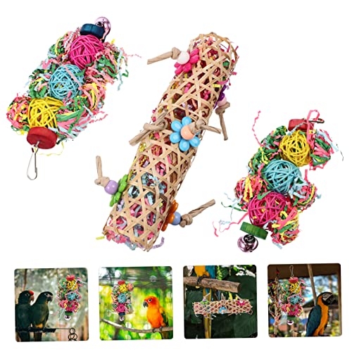  Puppy Chew Toy Puppy Chew Toy Puppy Chew Toy 9 Pcs Training Birdcage Toys Pendants Woven Rattan Toy Parakeet Parrot Hanging Cockatiel Chewing Pet Pendant Chew Bird Bird Toy Bird Toy Bird Toy