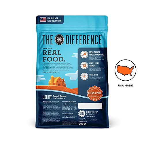  BIXBI Liberty Small Breed Grain Free Dry Dog Food, Chicken, 4 Lbs - Fresh Meat, No Meat Meal, No Fillers - Gently Steamed & Cooked - No Soy, Corn, Rice Or Wheat For Easy Digestion - USA Made