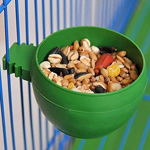  ZSQZJJ Parrot Bird Hamster Feed Bowl Cage Hanging Drinking Food Feeder Cup Bowl Feeding Bowl Tools