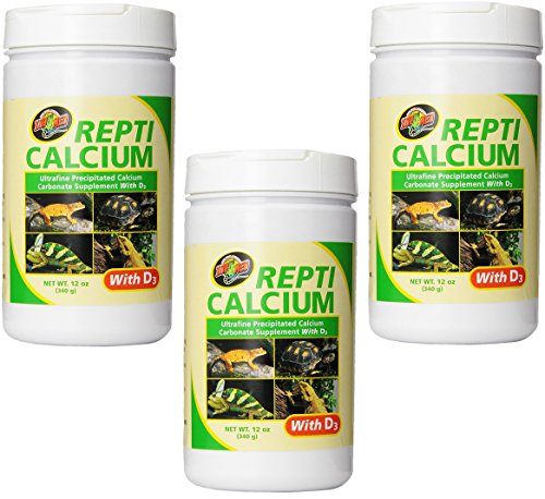  Zoo Med (3 Pack) Reptile Calcium With Vitamin D3, 12-Ounce Each