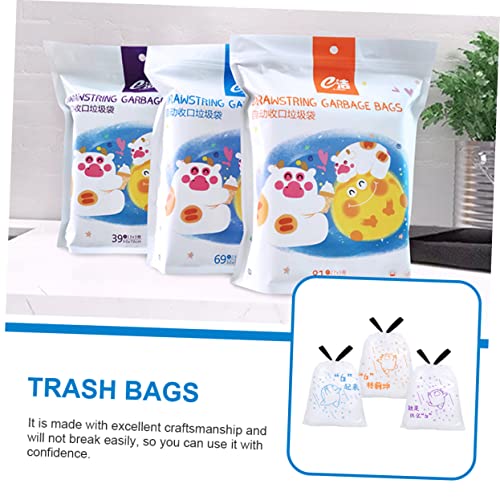  Healeved 69pcs Portable Garbage Bag Plastic Food Container Pet Food Container Food Containers Disposable Tall Kitchen Garbage Bags Cat Poop Container Kitchen Bags New Imported Hdpe Large