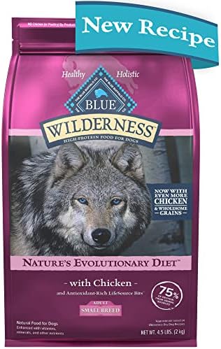  Blue Buffalo Wilderness High Protein Natural Small Breed Adult Dry Dog Food Plus Wholesome Grains, Chicken 13 Lb Bag