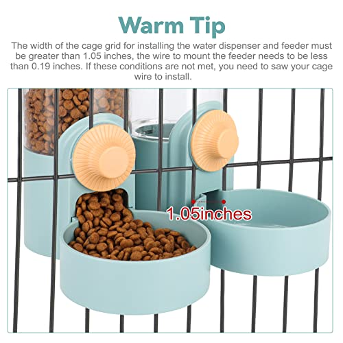  YUEPET Rabbit Food Water Dispenser, 35 OZ Large Capacity Bunny Feeder Hanging Suitable For Rabbits Ferrets Guinea Pigs Small Animals