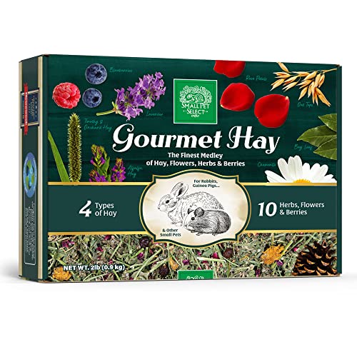  Small Pet Select - Gourmet Hay Pet Food, Exclusive Treat Hay, Flowers, And Herb Blend, For Rabbits, Guinea Pigs, Small Animals, 2lb