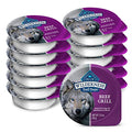  Blue Buffalo Wilderness Trail Trays High Protein, Natural Adult Wet Dog Food Cups, Beef Grill 3.5-oz (Pack Of 12)