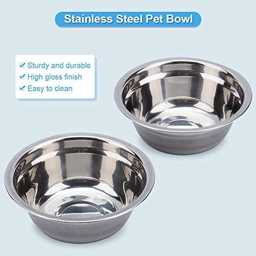  Pet Feeder For Dog Cat Stainless Steel Bowls Elevated Dog Feeder, Food And Water Bowls With Retro Iron Stand, Shelf Stand Double Diner Feeder Bowls Dishes For Small Medium Dogs And Cats