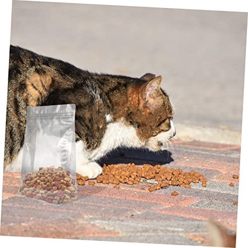  Abaodam 30Pcs Clear Packing Bags Snack Container Pet Treat Pouch Reusable Bread Bag Reusable Food Bags Reusable Zip Pouches The Pet White Pet Food Bags Self Sealing Bags Flat