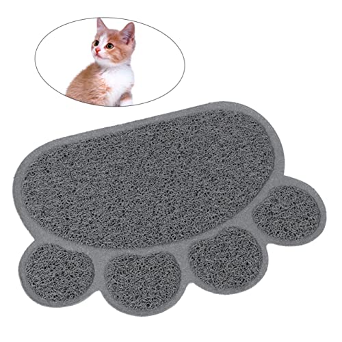  Washable Rug 3pcs Soft Dish Rug Pet Puppy Place Mats Shape Litter PVC Pad， For Dog Feeding *cm Cm Kitten Water * Bowl Grey Scatter Control Food Placemat Cat Mat Mat- Non- Paw Washable Rugs