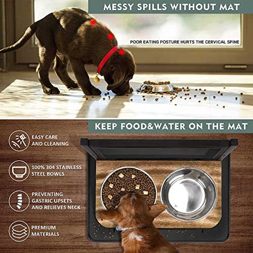 Emfogo Dog Bowls Elevated Dog Bowls For Large Dogs 3 Heights5in 9in 13in Dog Food Bowls Dog Bowl Stand Raised Dog Bowls For Large Dogs 16.5x16 Inch