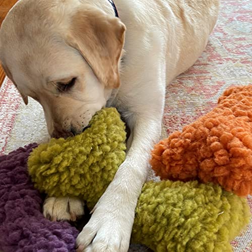 HuggleHounds Fleece Dog Toys For Aggressive Chewers & Large Dogs - Squeaky Plush Dog Toy - Soft Yet Durable Stuffed Pet Toy - Puppy Toys For All Breeds | Hugglefleece Best Chew Toy, Large Bone 3-Pack