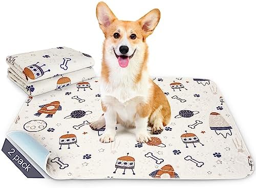  Siwa Mary Puppy Pads, 2-Pack Super Absorbent Pee Pads For Dogs, Non-Slip Washable Dog Pee Pads, Quick Dry Reusable Puppy Pads, Waterproof Dog Mat- Pet Supplies Ideal For Puppy Whelping & Training