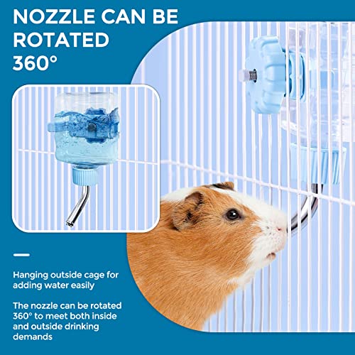  Vannon Small Animal Water Bottles For Crate Mini Clear Water Bottles Leak-Proof Water Dispenser For Rabbit, Chinchilla, Ferret, Guinea Pigs, Hedgehog, 6oz, No Drip, BPA Free