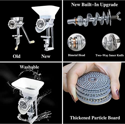  Animal Food Pellet Machine, Manual Feed Pellet Machine, Household Pet Dog Cat Feed Maker, Birds Fishing Bait Granulator Pelleter, For Fish Parrot Chin Indigo Birds Thrush,2.3mm