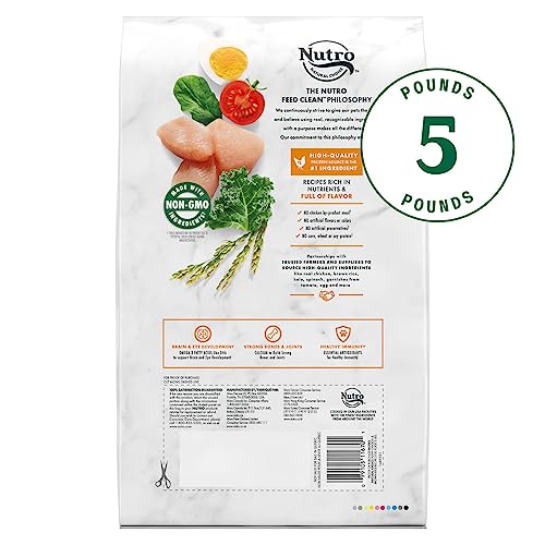  NUTRO NATURAL CHOICE Puppy Dry Dog Food, Chicken & Brown Rice Recipe Dog Kibble, 5 Lb. Bag