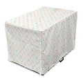  Lunarable Fruit Dog Crate Cover, Natural Theme Colorful Abstract Ripe Apples Motifs Organic Foods, Easy To Use Pet Kennel Cover For Small Dogs Puppies Kittens, 48 Inch, White Multicolor