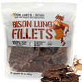  Dog Chits Bison Lung Fillets Dog And Puppy Treats - All Natural Grain And Chemical Free Training Chews - High Protein And Low Fat - Supports Dental Health - Made In The USA - Large 10 Oz Bag