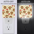  2 Pack Plug-in Nightlight LED Night Light Lovely Little Dog Bone Dog Food With Dusk-to-Dawn Sensor For Kids Room