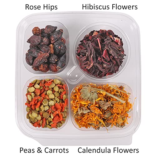  Herbivore Treat Variety Pack (9 Oz.) - Healthy Natural Treat Assortment - Dried Flowers & Vegetables - Guinea Pigs, Rabbits, Chinchillas, Squirrels, Hamsters, Prairie Dogs, Degus & Other Small Pets