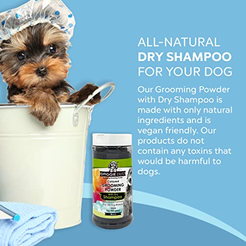  Doggie Dust Colored Grooming Powder With Dry Shampoo For Easy Brushing Of Dog Mats And Tangles, White 8oz