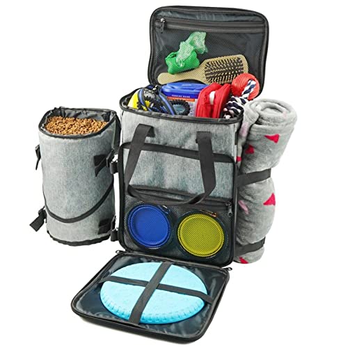  LUCBEI Pet Dog Travel Bags, Handbags, Backpacks, Pet Food Storage Bags Pockets Bag Carrier