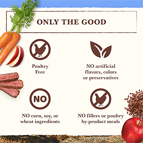  Whole Earth Farms Grain Free Recipe Dry Dog Food, Pork, Beef & Lamb, 4-Pound