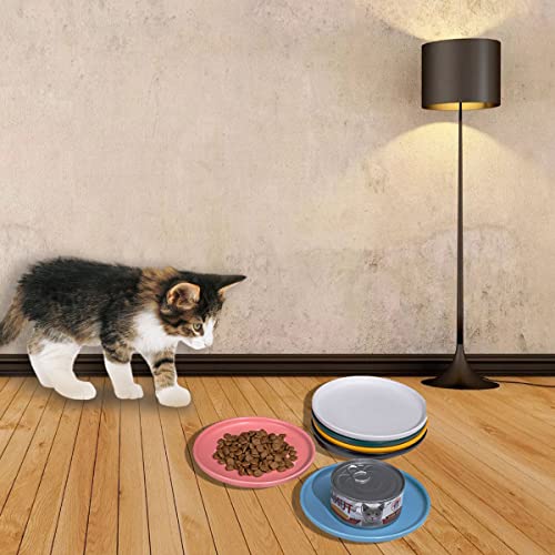 NIXBYO Cat Bowls,Ceramic Cat Dish For Food And Water - Wide And Shallow Design To Prevent Whisker Fatigue In Kittens And Cats, Suitable For Dogs Too - Includes 6" Flat Bowl For Cat Food