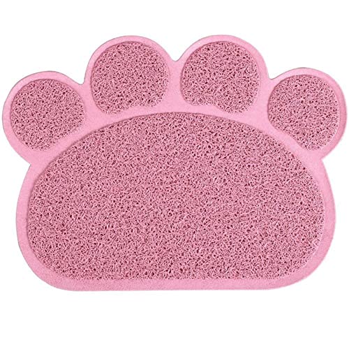  ACULIP Dog Bowl Mat, Cat Litter Mat Non-Slip Pet Paw Shape Mat Pet Dog Cat Puppy Kitten Dish Bowl Water Placemat Mat