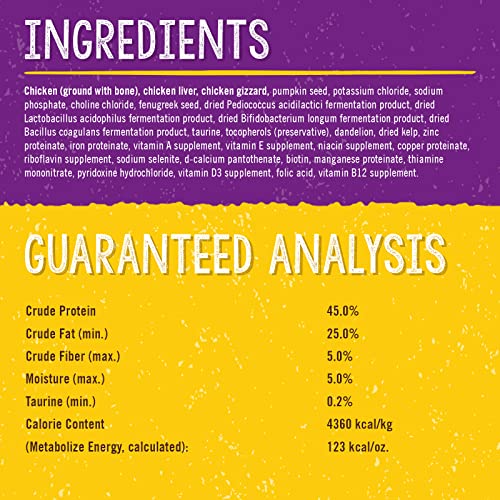  Stella & Chewy’s Freeze-Dried Raw Cat Dinner Morsels – Grain Free, Protein Rich Cat & Kitten Food – Chick Chick Chicken Recipe – 8 Oz Bag