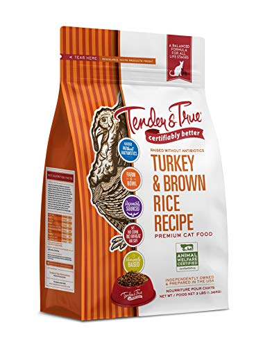  Tender & True Antibiotic-Free Turkey & Brown Rice Recipe Cat Food, 3 Pound(Pack Of 1)