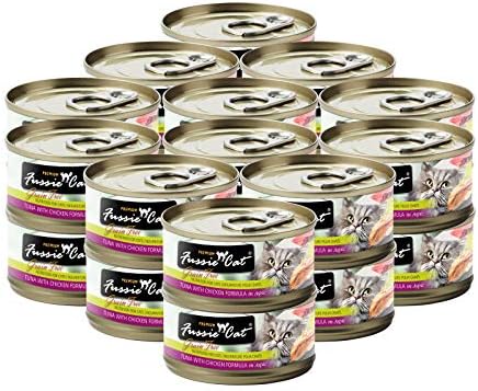  Fussie Cat Premium Tuna With Mussels In Aspic Grain-Free Wet Cat Food 2.82oz, Case Of 24
