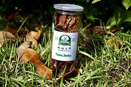  Lucky Premium Treats Tuna Jerky – Tuna Jerky Treats For Cats And Dogs, Nutrient-Rich And All-Natural Dog Treats And Cat Treats (14 Oz)