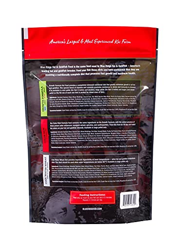  Blue Ridge Fish Food Pellets [2lb] Koi And Goldfish Growth Formula, Mini Floating Pellet, Balanced Diet