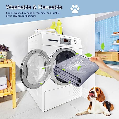  Jhua Washable Pee Pads For Dogs Large 59"x59" Reusable Pee Pads For Dogs, Non-Slip Waterproof Puppy Pads Pet Training Pads, Heavy Absorbent Pee Pad For Dogs, Playpen, Crate, Travel