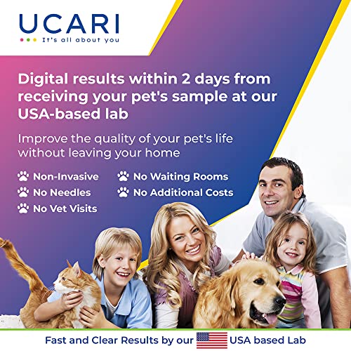  UCARI Pet Sensitivity & Intolerance Test Kit For Dogs & Cats | 1000+ Environmental & Pet Food Intolerance Screening | | 4 Tests In 1 | Non-Invasive Bioresonance Home Health Testing Kits, Fast Results