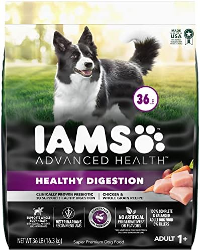  Iams Advanced Health Adult Healthy Digestion Dry Dog Food With Real Chicken, 13.5 Lb. Bag