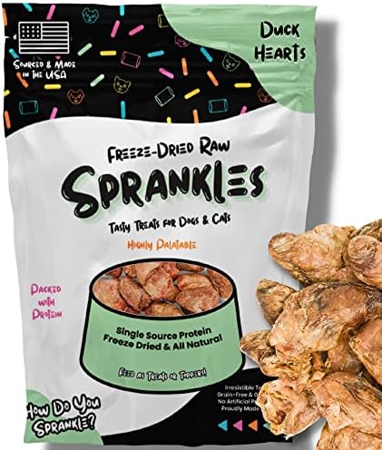  SPRANKLES Freeze Dried Chicken Liver Treats For Cats & Dogs - Single Ingredient All Natural Grain-Free, High Protein, Made In USA - Perfect For Training, Topper Or Snack (Chicken Liver, 6 Ounce)