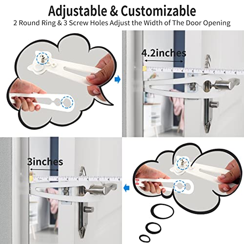  Cat Door Stopper - Ellasdan Cat Door Holder Dog Door Keeps Dogs & Kids Out Of Litter & Food, Cat Door Interior Door, Flexible Cat Door Latch (2 Packs）
