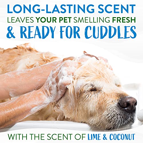  TropiClean Lime & Coconut Deshedding Dog Shampoo For Shedding Control | Natural Pet Shampoo Derived From Natural Ingredients | Cat Friendly | Made In The USA | 20 Oz.
