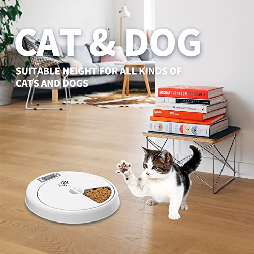 All For Paws Automatic Cat Feeders,5 Meal Automatic Dog Feeder,Cat Food Dispenser With Programmable Timer,Automatic Pet Feeder For Dry And Wet Food